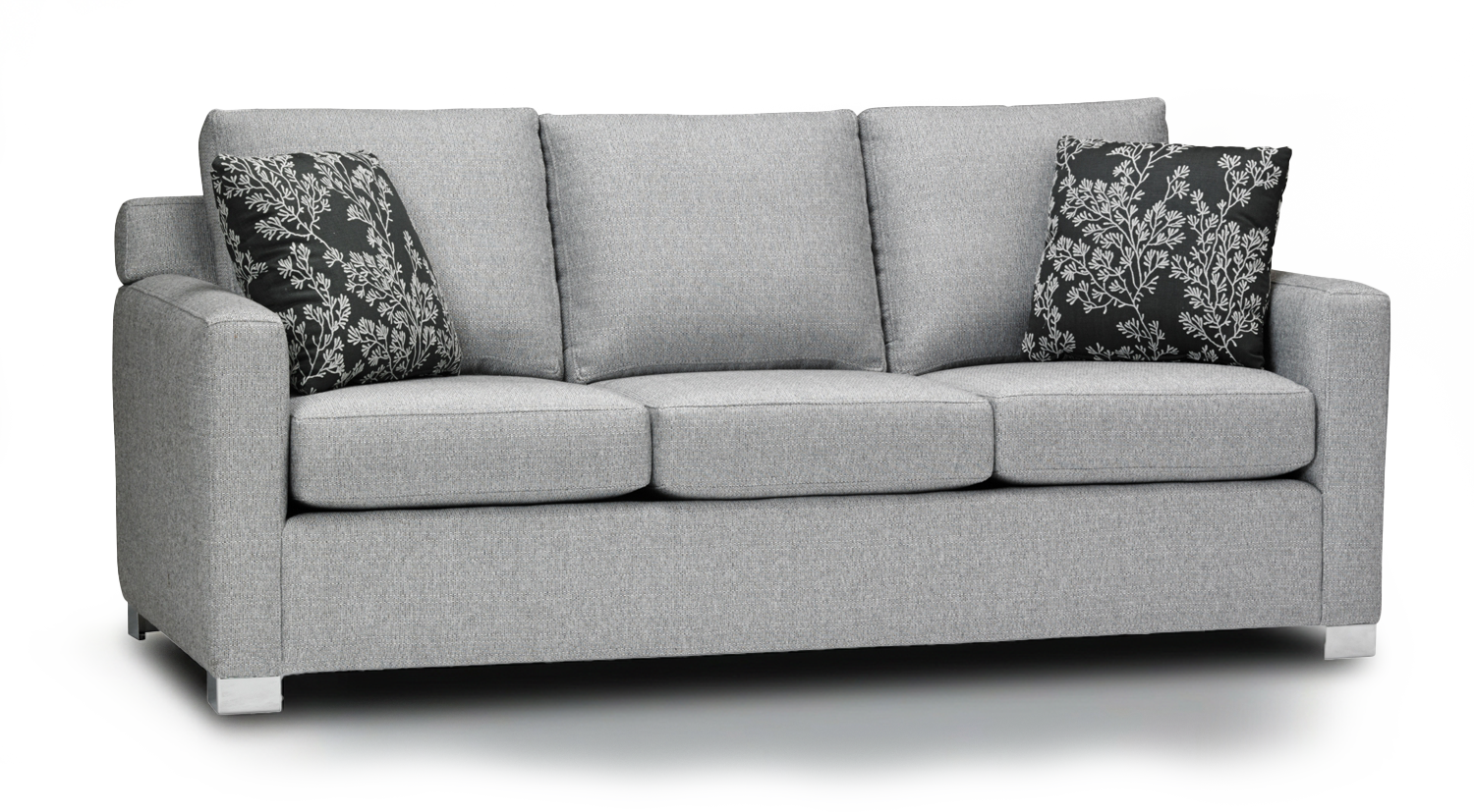 Stylus sofa showing finishing feature locations